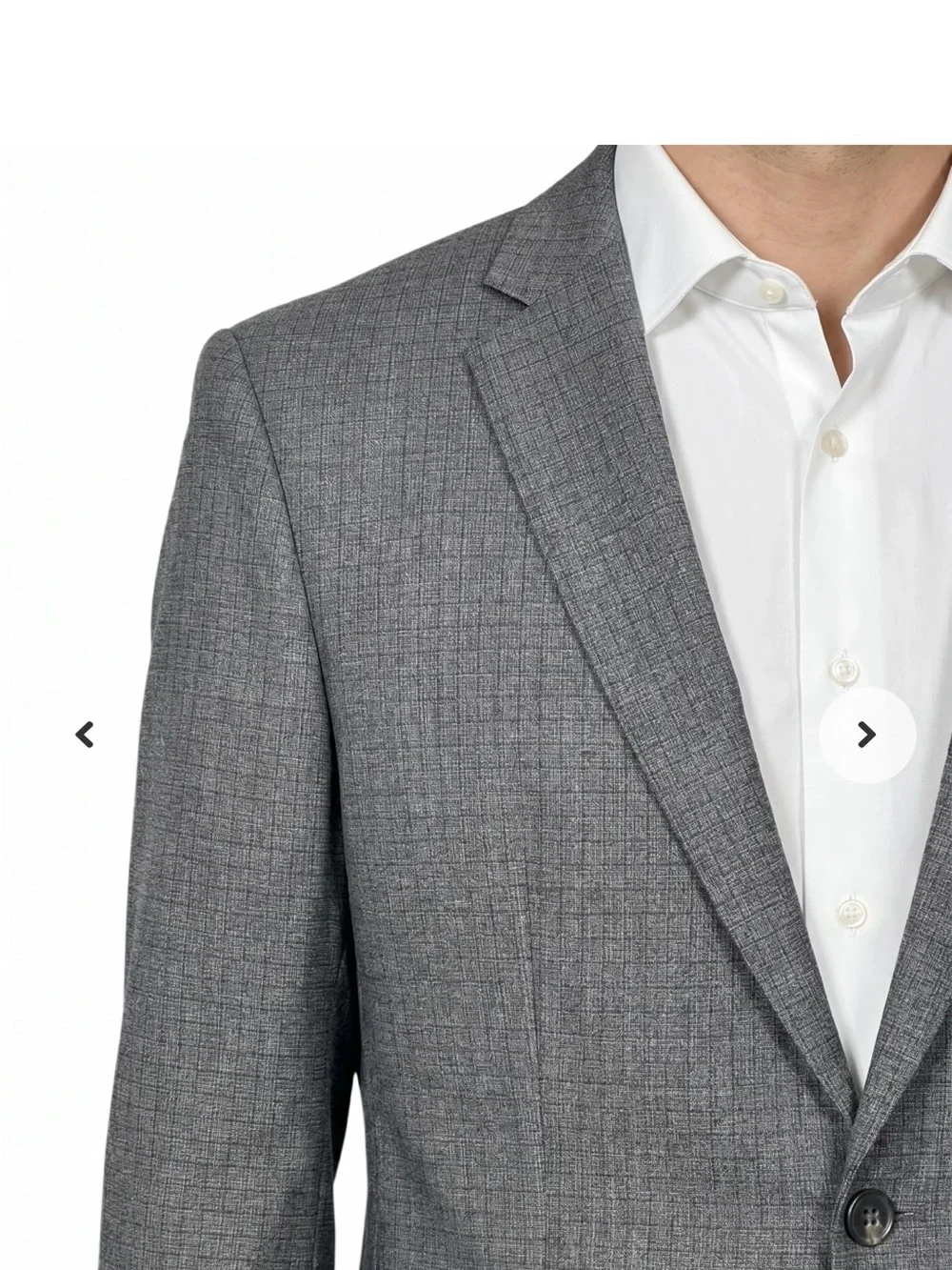 Boss Gray Two-Piece Suit with Navy Tie